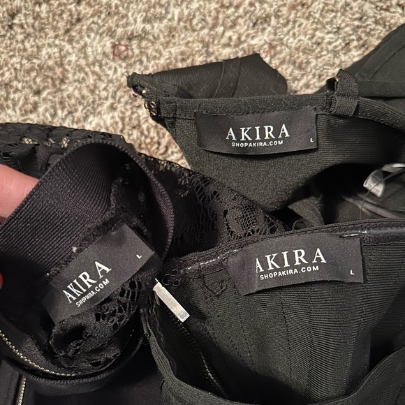 AKIRA Black - 3 Crop Top Corset Bra Top Bustier - Picture 9 of 9